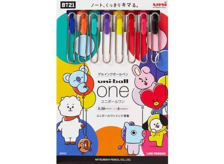 三菱鉛筆【ユニボールワン】「限定BT21デザイン」にファンを中心に早くも話題