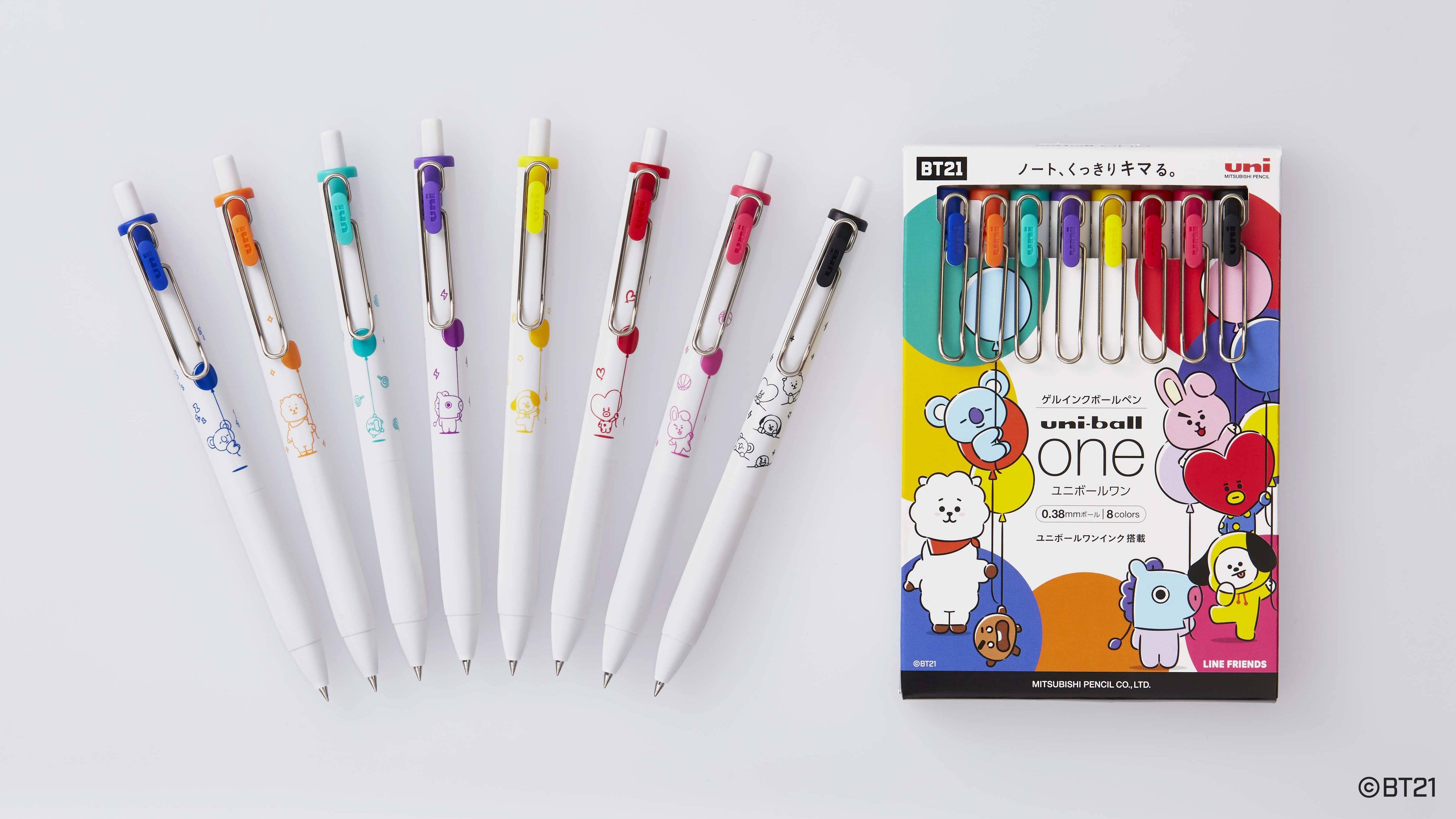 三菱鉛筆【ユニボールワン】「限定BT21デザイン」にファンを中心に早くも話題