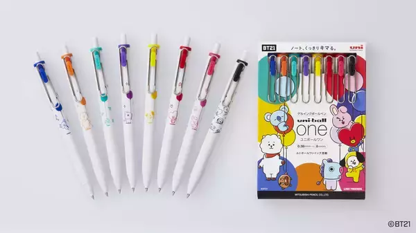 「三菱鉛筆【ユニボールワン】「限定BT21デザイン」にファンを中心に早くも話題」の画像