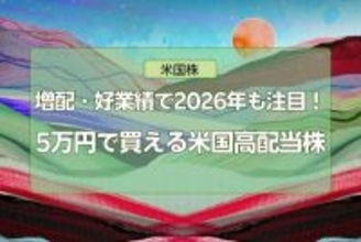 増配・好業績で2026年も注目！5万円で買える米国高配当株【1月権利落ち分】