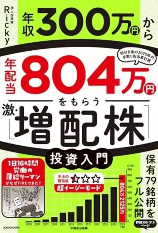 「『年収300万円から年配当804万円をもらう「激・増配株」投資入門』【書籍紹介】」の画像