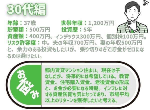 30代パワーカップル、今後の支出に備えたい！積立王子の年代別ポートフォリオ診断　30代既婚＆共働き男性編