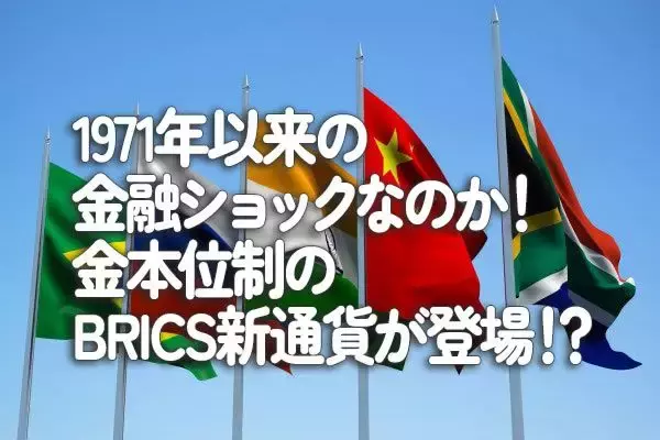 1971年以来の金融ショックなのか！金本位制のBRICS新通貨が登場！？
