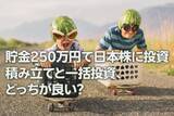 「貯金250万円で日本株に投資。積み立てと一括投資、どっちが良い？（窪田真之）」の画像1