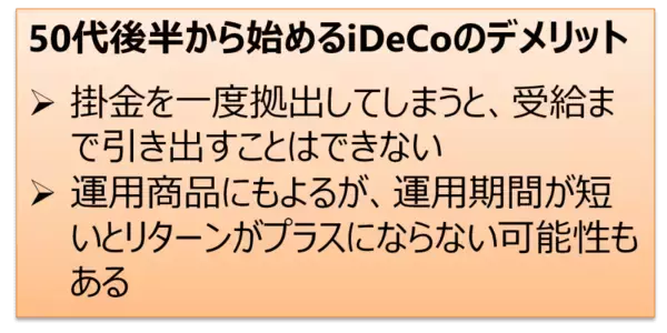 「50代後半から始めるNISAとiDeCo、優先すべきはどっち？」の画像