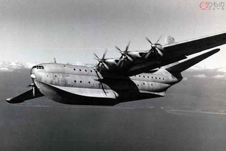 オール2階建て超巨大飛行艇「プリンセス」初飛行-1952.8.22 エンジンは驚異の10基