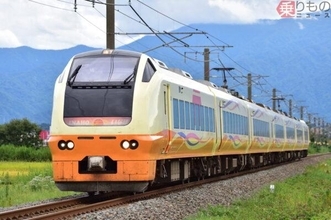 「寝台電車」583系カラーになった特急車両が登場 JR東日本が実車の画像を公開！ 着々と“衣装替え”進む