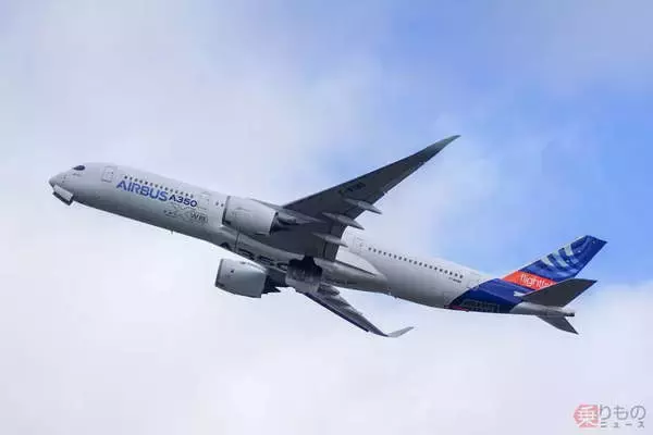 「JAL最新鋭機もいた！ 仏エアバスの最終組立工場に潜入 要所は”手作業”&翼端もない！…なぜ？」の画像