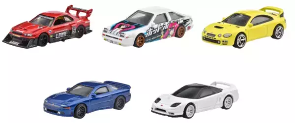 「LB-ER34スーパーシルエット」や「86トレノ」も 日本車モデル5台が「ホットウィール」に