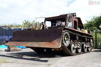 よくぞ残った「戦車改造ブルドーザー」お披露目！ 80年前の戦車、改造を重ねた数奇な歴史