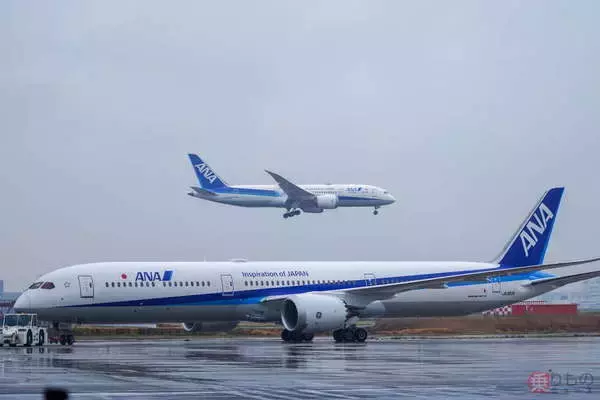 「ANA国内線に出現「胴体超長～い新型フラッグシップ」その充実客室とは？ 27日運航開始の787-10」の画像