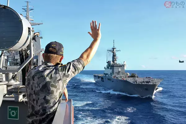 豪州海軍 日本目指す海自輸送艦「おおすみ」に洋上補給を実施 帰国は3月上旬予定