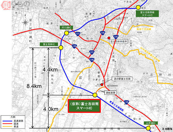 東富士五湖道路の 富士吉田南スマートic 21年度開通へ 近くに忍野八海など 年10月28日 エキサイトニュース