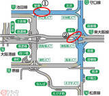 「JCT合流部の車線絞り変更へ 阪神高速環状線「通行止め工事後」の姿 標識も一新」の画像1