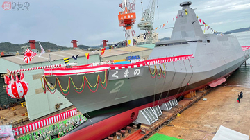 海自の最新鋭護衛艦「くまの」進水 日の丸護衛艦の革命児！ 多用途性と省力化を追求