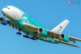 巨大機エアバスA380 空に「超巨大ハートマーク」描きお別れ なぜハート？ ハイフライ