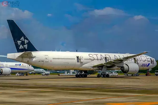 さらばANA「黒い尾翼の長～い777」 スタアラ塗装777-300ER「JA731A」が離日