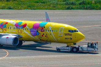 映えすぎ「令和のポケモンジェット」デビュー！ 初便が羽田発 沖縄線などに5年間投入 SKY