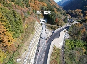 国道19号「桜沢トンネル」28日開通 旧中山道のクネクネ道路をバイパス 塩尻