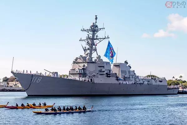 米海軍 最新イージス駆逐艦「ダニエル・イノウエ」ハワイ真珠湾に到着 12/8就役予定