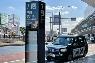 「タクシーアプリ専用乗り場」福岡空港に登場 「GO」専用