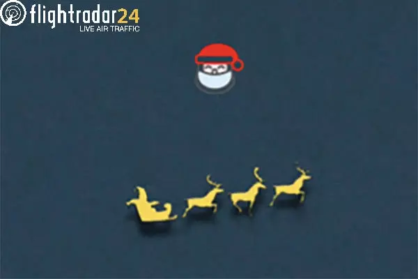 フライトレーダーにサンタ