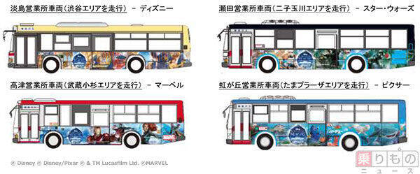 鉄道もバスも一斉に ディズニーキャラのラッピング車両 11月登場 東急 16年10月21日 エキサイトニュース
