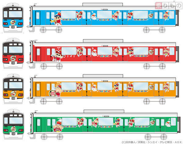 クレヨンしんちゃん 電車に かすかべ防衛隊 4編成が仲間入り 東武 16年11月24日 エキサイトニュース