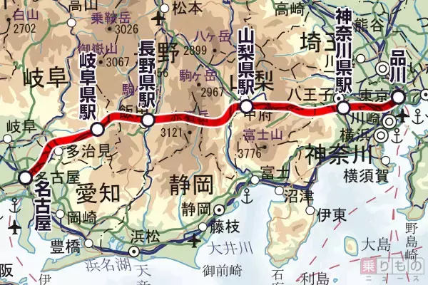 「JR東海、リニア中央新幹線の電気設備工事を認可申請へ　一部駅の位置変更も」の画像