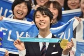 羽生結弦選手がANAへ凱旋　「平昌オリンピック」金メダル獲得・連覇を報告