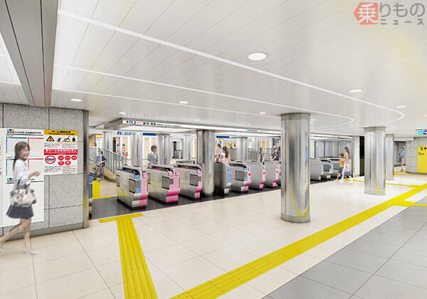 銀座線の青山一丁目駅と外苑前駅をリニューアル　「優雅さ」「爽やかさ」を演出