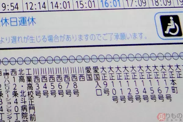 「同じ路線で数字だけ違う「大正〇号」バス停が21か所も！ 北海道ならではのバス停事情」の画像