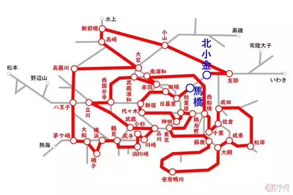 「140円払えば関東一周できる？ JR線「大回り乗車」を楽しむ 制限や注意点も」の画像