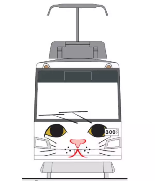 「幸福の招き猫電車」東急世田谷線に復活！ 車内に足跡、つり革は招き猫、「猫感」強化