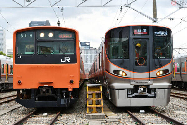 さようなら、JR大阪環状線の201系電車！ 引退を目前に控え「新旧」車両が並ぶ