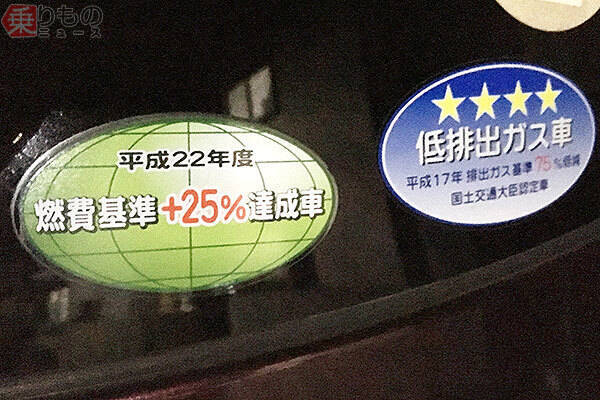 クルマに 燃費基準達成車 ステッカー なぜ貼られている はがすと問題はあるのか 19年7月11日 エキサイトニュース