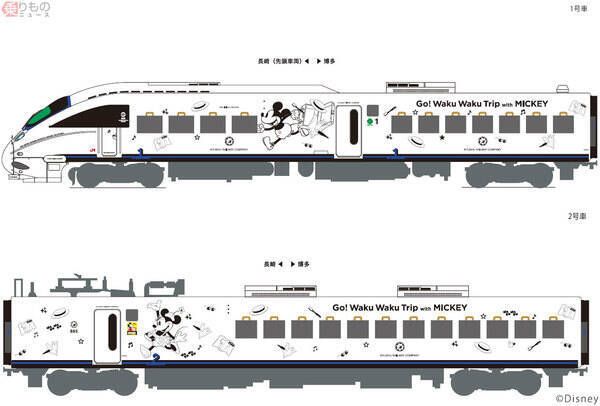 5系 かもめ もミッキー ミニー 8月から長崎方面へ運転 Jr九州 19年7月23日 エキサイトニュース