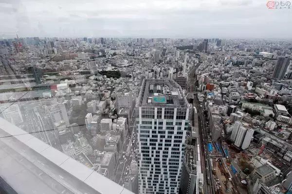 「地上230m屋上屋根なし「渋谷スクランブルスクエア」展望台へ行く 充実トレインビュー」の画像