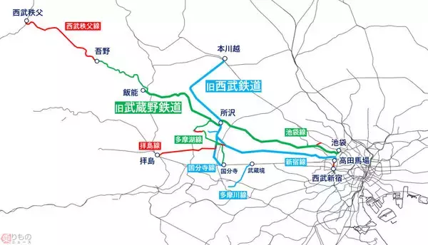 「西武鉄道の路線 なぜ込み入ってる？ 125年前は「国分寺発本川越行き」だった」の画像