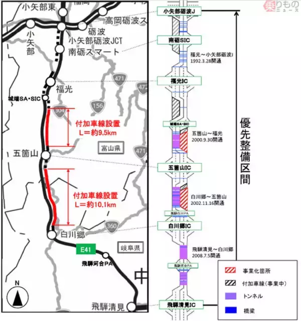 暫定2車線の東海北陸道・東海環状道・紀勢道4車線化へ NEXCO中日本に事業許可