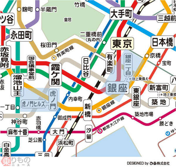 虎ノ門と虎ノ門ヒルズ 銀座一丁目と銀座が 乗換駅 に 改札外の時間延長 東京メトロ 年5月14日 エキサイトニュース