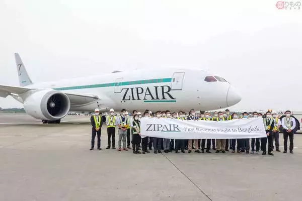 「LCC「ZIPAIR」 異例の初便「乗客ゼロ」で成田出発 コロナ禍で貨物便として物流に貢献」の画像
