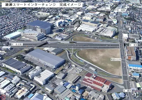 「東名 大和トンネル渋滞の逃げ道になるか 建設進む綾瀬スマートIC 横浜町田～海老名に」の画像