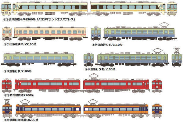 往年の私鉄特急が集結 Y000系こどもの国線や東武8000系も 鉄コレ新製品 年9月13日 エキサイトニュース