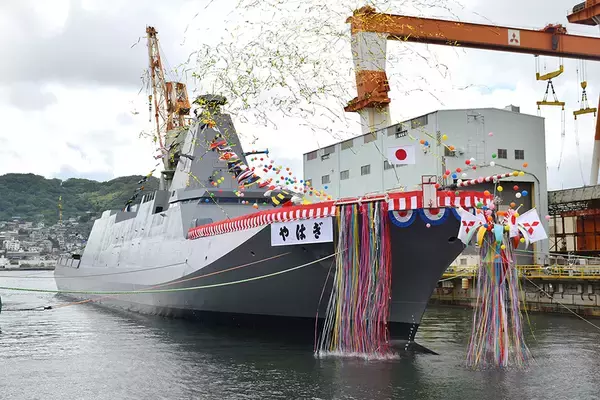 海自初めての艦名 最新護衛艦「やはぎ」進水 FFMもがみ型着々と増備中
