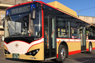 東京でついに「大型EVバス」初登場 中国BYD製3台 西東京バスが導入