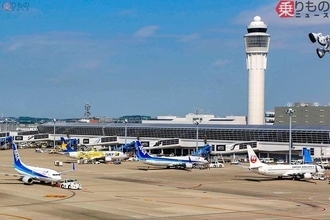 中部空港に「規格外サイズの珍客」集結にSNS騒然！ 異次元の光景に「偶然にしてもすごすぎる」「ギアの数よ……」