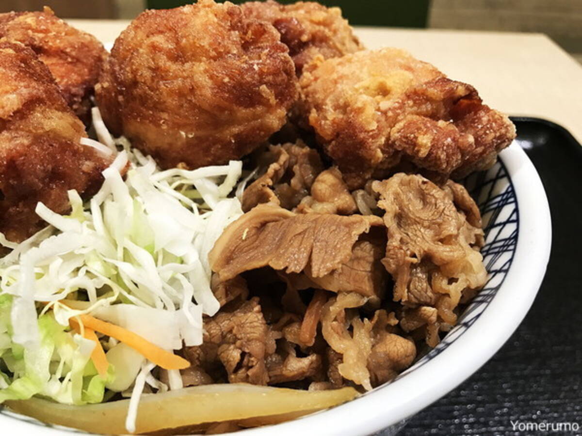 衝撃 牛丼の吉野家が激レア から揚げ牛丼 を限定販売 実際に食べてみた結果 笑 2017年5月17日 エキサイトニュース