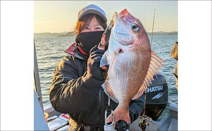 寒波後のタイラバ釣行で50cm級マダイ浮上【三重・鳥羽】カラー＆ウエイト変更が鍵