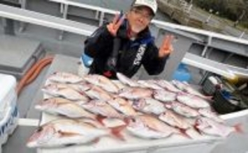 【沖釣り釣果速報】マダイがズラ〜ッと整列！テンヤマダイ釣りで爆釣モード突入（愛知）